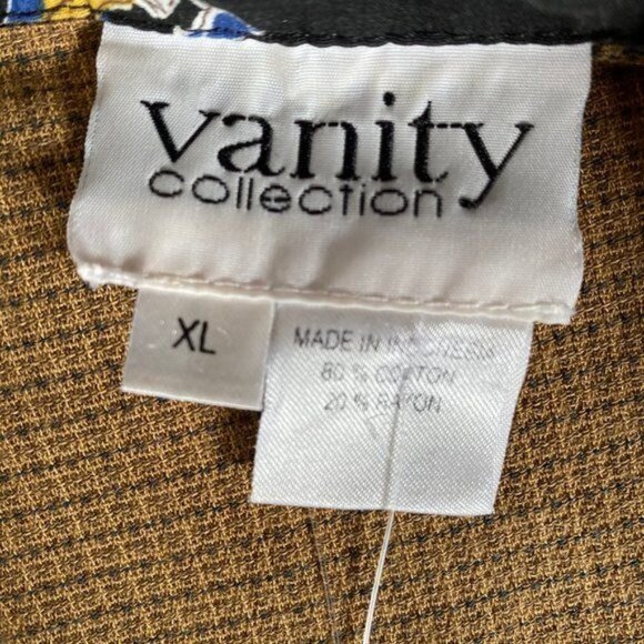 Vanity Collection XL Black Button-Up Jacket With Vibrant Fashion Print - Picture 5 of 14